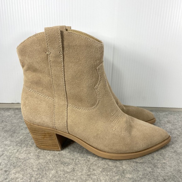 Dolce Vita Shoes - Dolce Vita Sama‎ Tan Suede Leather Western Bootie Womens 7
